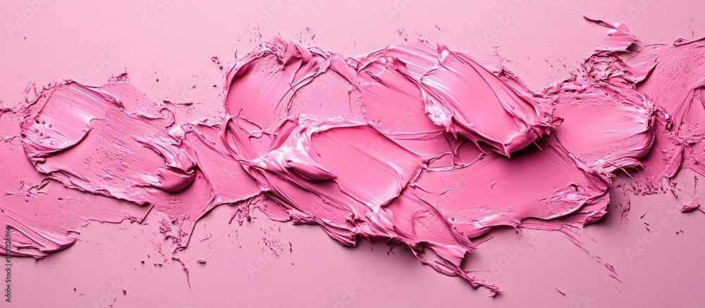 Fototapete vivid pink textured backdrop with dynamic brush strokes and splotches creating an expressive artisti