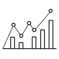 Modern Data Graph Silhouette Perfect for Reports & Dashboards.