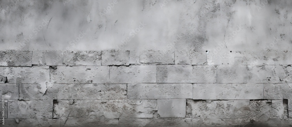 Leinwandbilder aged concrete block wall texture exhibiting gray tones with subtle cracks and ample copy space for o