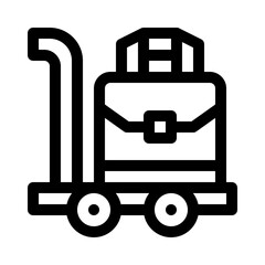 Luggage Cart line icon