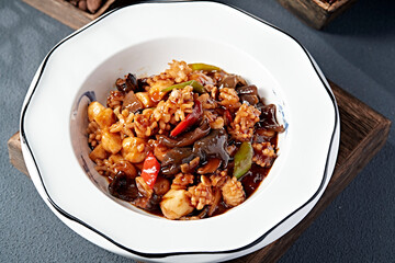 Tianjin famous dish eight-treasure tofu