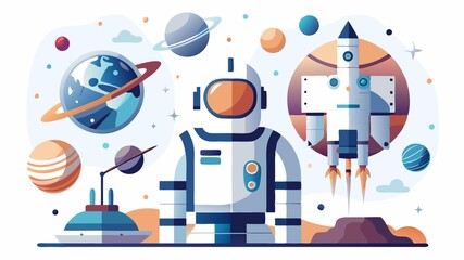 Naklejka premium Physiological adaptations to microgravity, radiation exposure, and confinement are key concerns in space medicine.