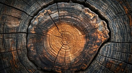 Fototapeta premium Intricate Wooden Texture: A Close-Up of Tree Rings