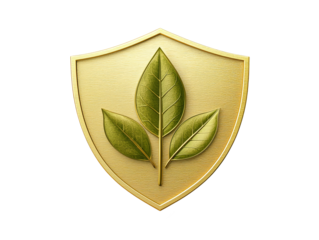 Nature's shield, an ecofriendly logo featuring a leaf, subtly conveying safety, health, and nature.