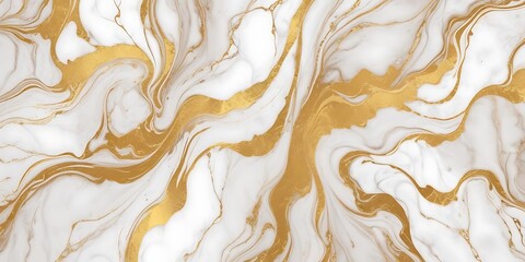 Gold and white marble wall with a gold stripe