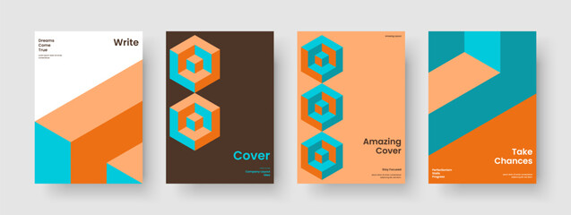 Fototapeta premium Creative Banner Layout. Isolated Book Cover Design. Geometric Business Presentation Template. Brochure. Background. Poster. Flyer. Report. Handbill. Notebook. Newsletter. Leaflet. Pamphlet