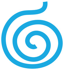 geschwungene blaue Linien