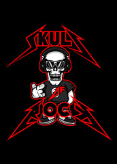 SKULL OF ROCK CARTOON