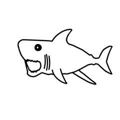 Obraz premium Shark Outline Vector 