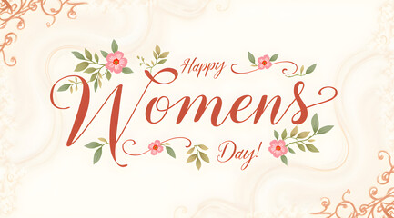 Obraz premium Font design concept, women's day