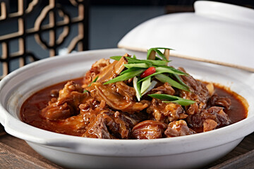 Spicy Braised Lamb Racks with Skin in Casserole