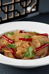 Delicious cold dish spicy vinegar stingray