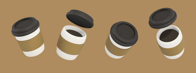 cafe, food, drink, coffee,3d, object