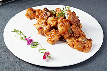 Sauce-flavored pot-wrapped cod fish fillet