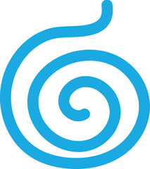 Naklejka premium geschwungene blaue Linien