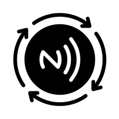 Icon NFC Network With Style Glyph