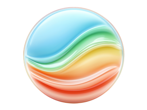 Colorful swirl design element, vibrant circular graphic for modern backgrounds vivid