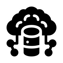 Cloud Computing & Data Analysis glyph icon