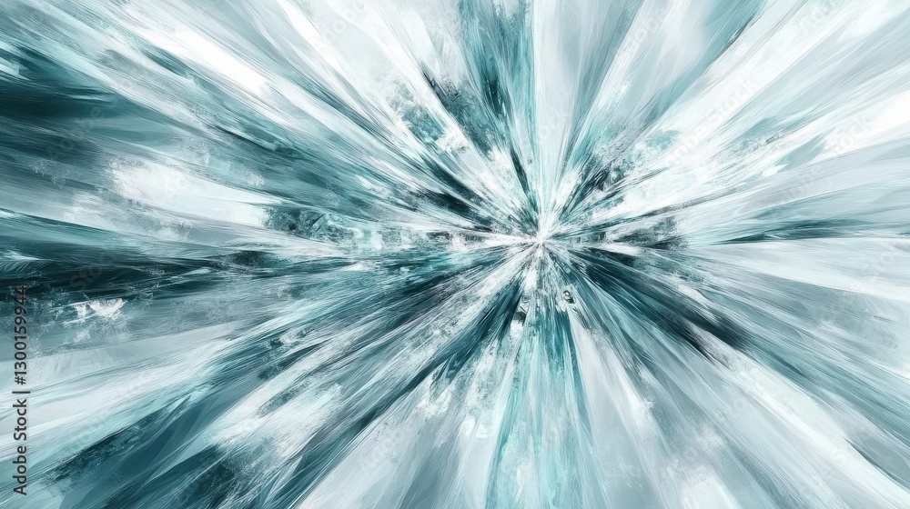 Leinwandbilder dynamic pencil strokes create a mesmerizing radiating pattern in shades of turquoise and white