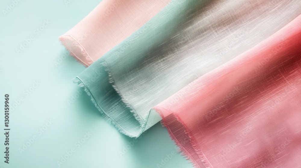 Poster gradient design showcasing soft textile draping in pastel colors, emphasizing smooth transitions amo