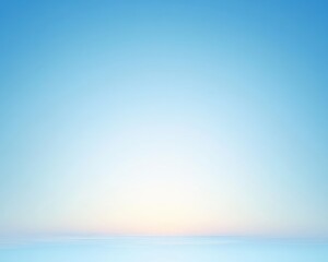 Obraz premium Calm dawn, clear blue sky. Serene, empty landscape. Minimalist background for use in web design