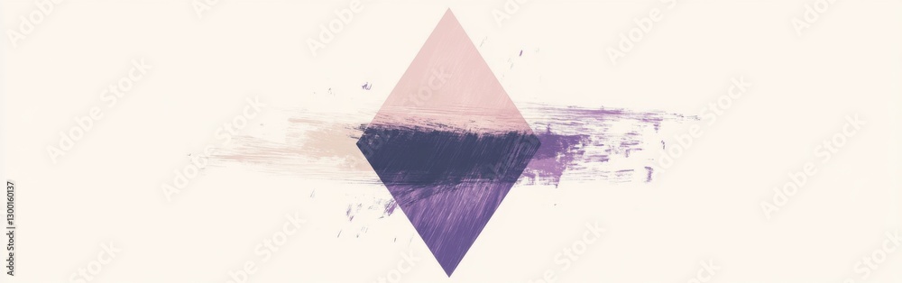 Aufkleber Negative space design with soft colors creates an abstract balanced composition