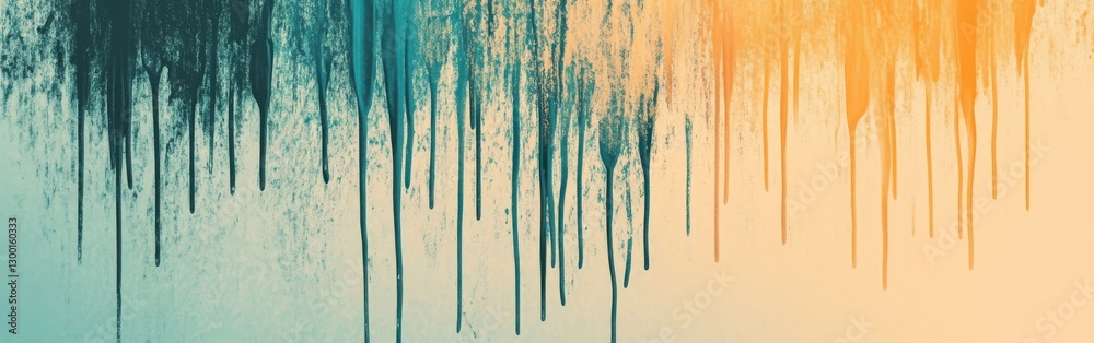 Aufkleber minimalist pencil strokes create a color gradient with smooth transitions from teal to orange in an 