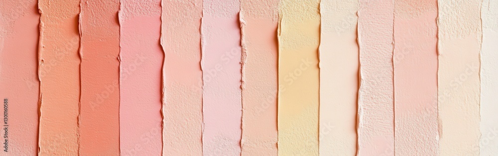 Poster minimalist gradient design showcasing soft pastel pinks and creams blending seamlessly in a calming 