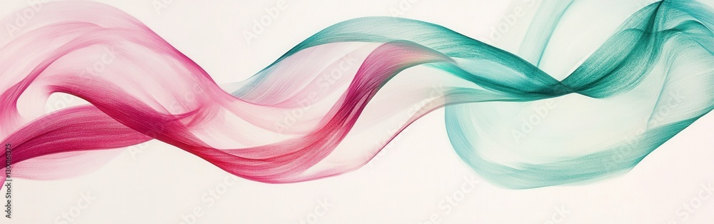 Leinwandbilder delicate ribbons of pencil strokes create a stunning gradient of color on a soft background