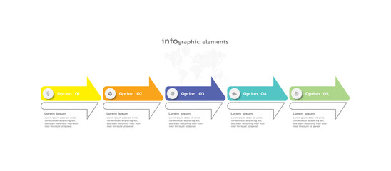 Business infographic template colorful background design