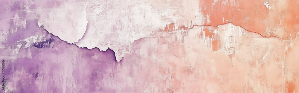 Poster Abstract pencil strokes create a harmonious blend of colors with torn edges in a vibrant artistic expression