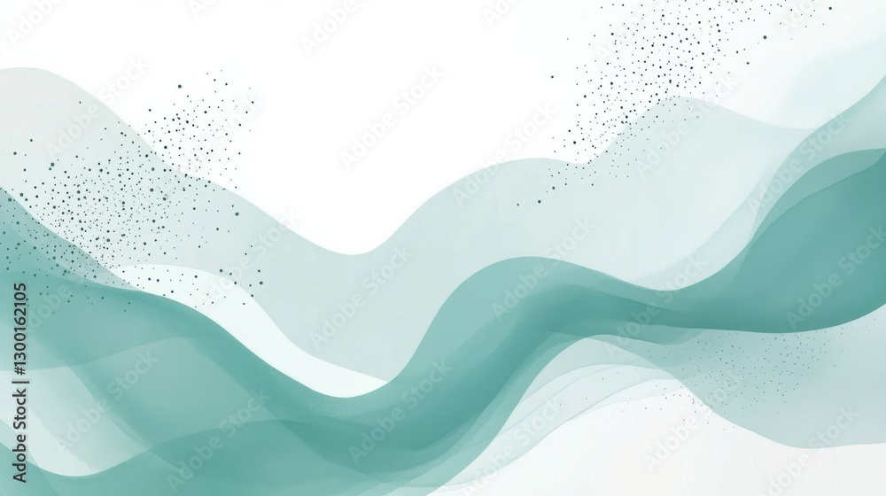 Poster Abstract pencil strokes gradient creating a serene backdrop in muted teal tones for artistic inspiration and relaxation