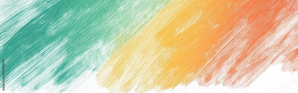 Poster Gradient of amber and green pencil strokes blend seamlessly to create an abstract design