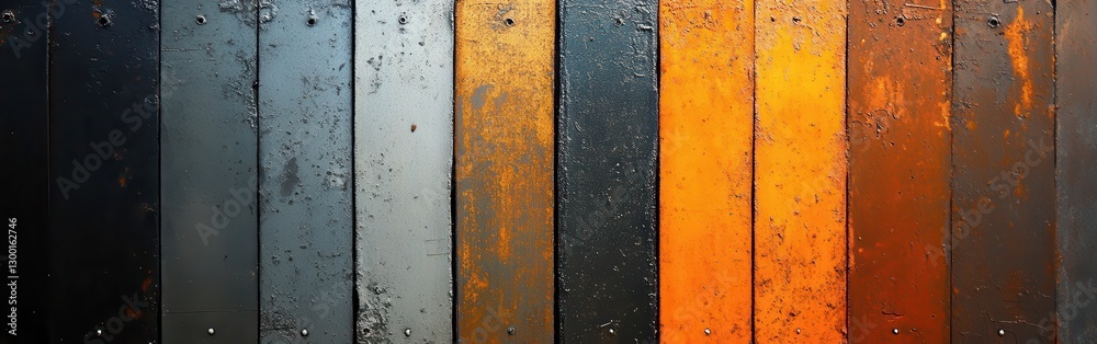 Poster weathered metallic background showcasing a blend of colors and textures found in an industrial setti