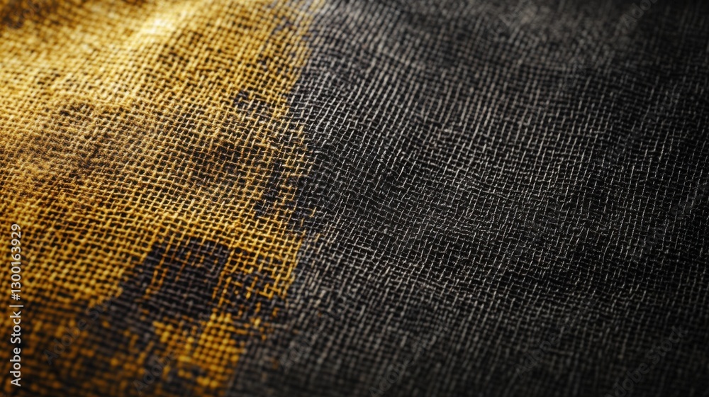 Aufkleber Burlap texture featuring a vibrant gradient transitioning from dark hues to warm tones