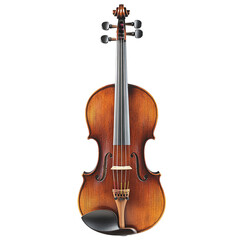 Fototapeta premium A violin with bow isolated on white transparent background