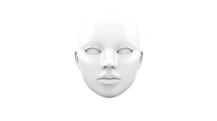 Minimalist white face on green backdrop, a captivating visual contrast green