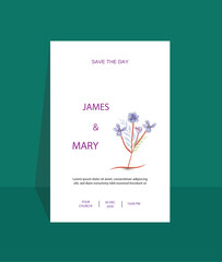 Floral Invitation Card Template