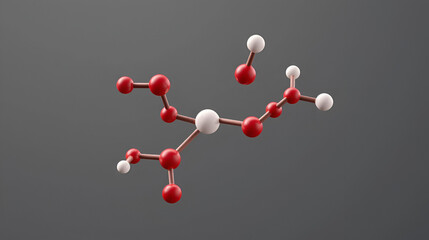 Xanthine purine base molecule. 3D rendering.