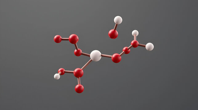 Xanthine purine base molecule. 3D rendering.