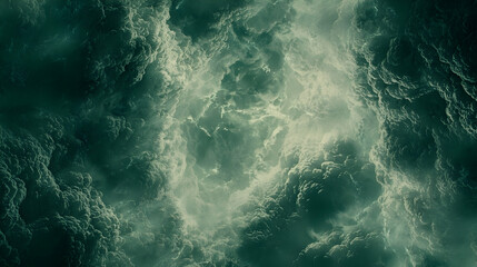 Fototapeta premium Dark storm clouds swirling overhead, dramatic aerial view, textured background, ideal for atmospheric design