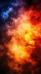 Fiery smoke swirls, abstract background, fire, energy, design