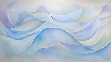 Abstract Pastel Waves Background Texture, Flowing Design, Soft Light, Website Banner