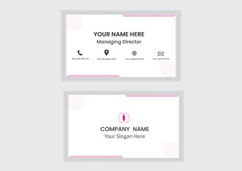 Modern and simple business card design and personal use vector illustration desin