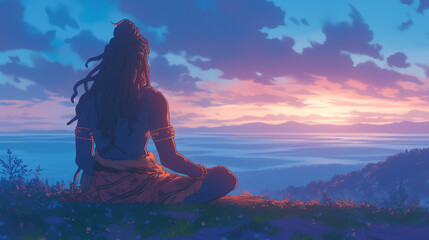 Celestial Ascension: Futuristic Shiva Visions