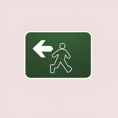 Emergency Exit Icon Or Logo Isolated Illustration