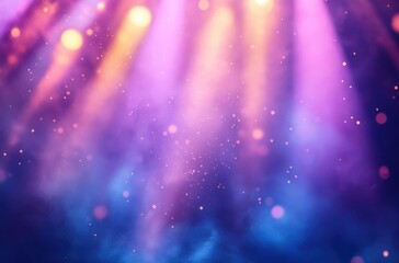 Colorful abstract background with vibrant rays of light, sparkling bokeh effects, and soft textures for creative projects and visual art displays