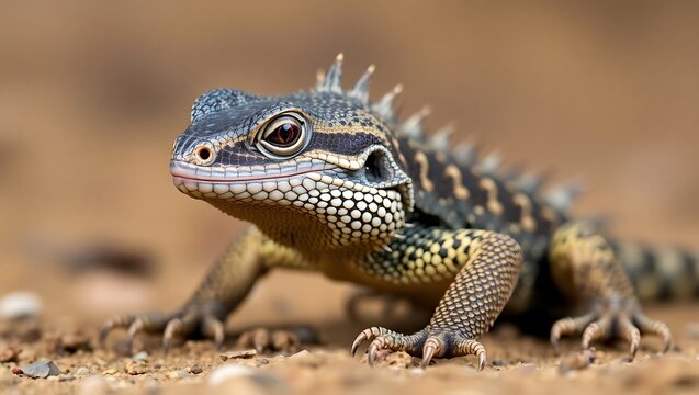 "Selective Focus Shot of an Armadillo Girdled Lizard in Stunning Detail"