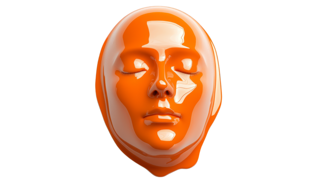 Striking portrait of a man against vibrant green backdrop, captivating closeup