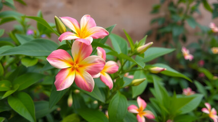 Fototapeta premium Flores mirabilis jalapa luciendo su belleza